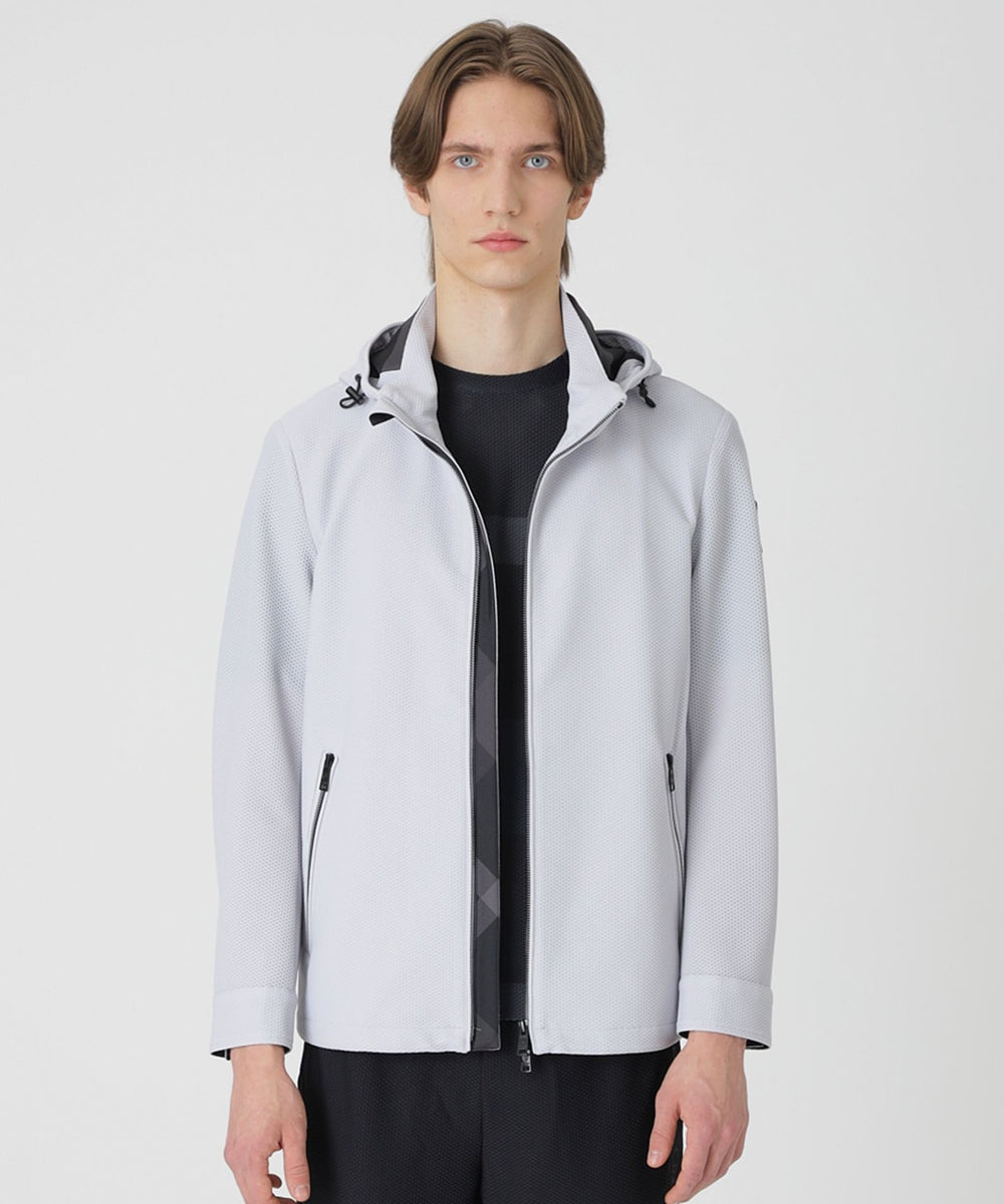 BLACK LABEL CRESTBRIDGEハイストレッチメランジパーカーLL メランジラミーバックチェックパーカー（カットソー）｜BLACK LABEL