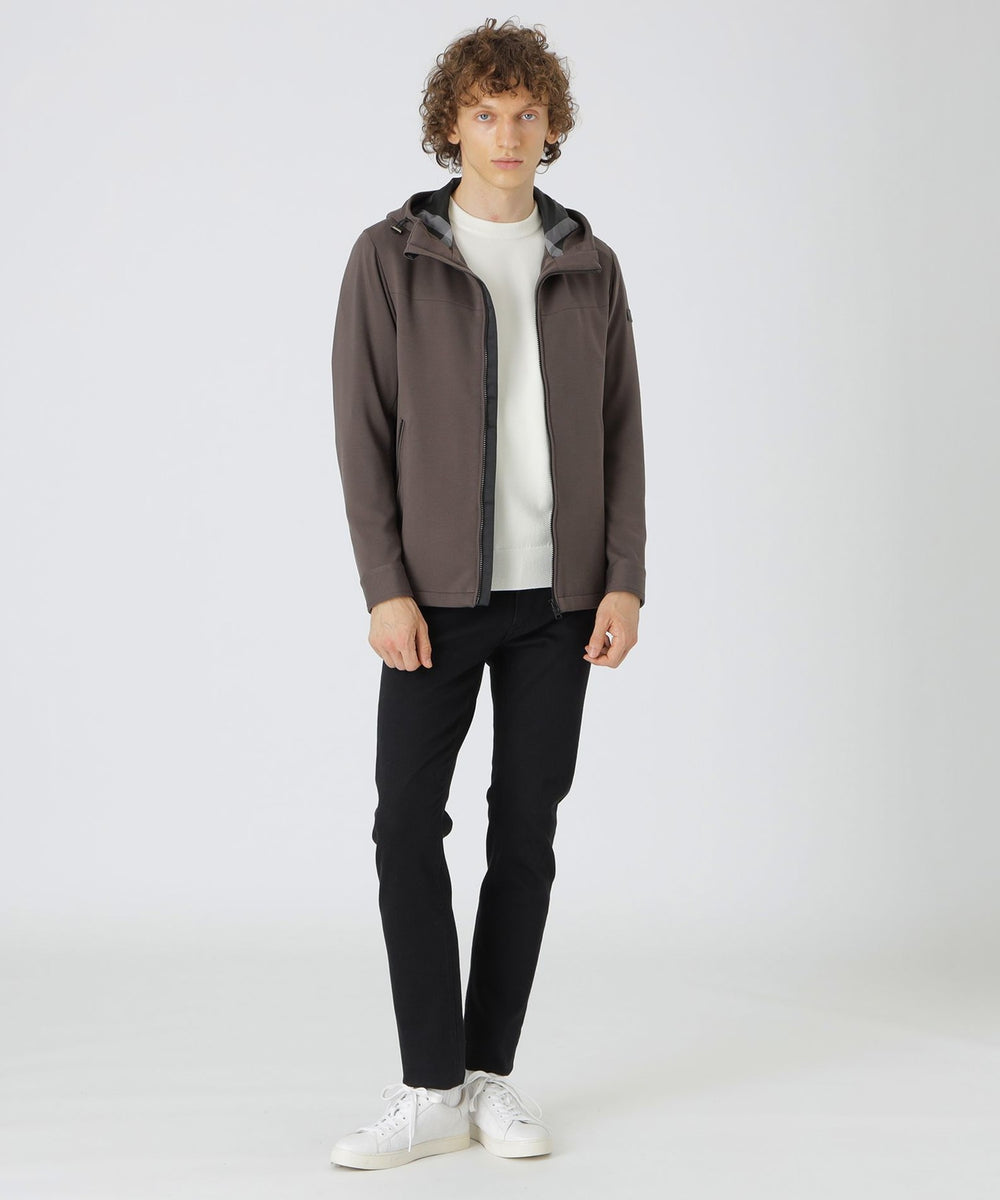 一部店舗限定】シルキーダンボールニットパーカー（ブルゾン）｜BLACK