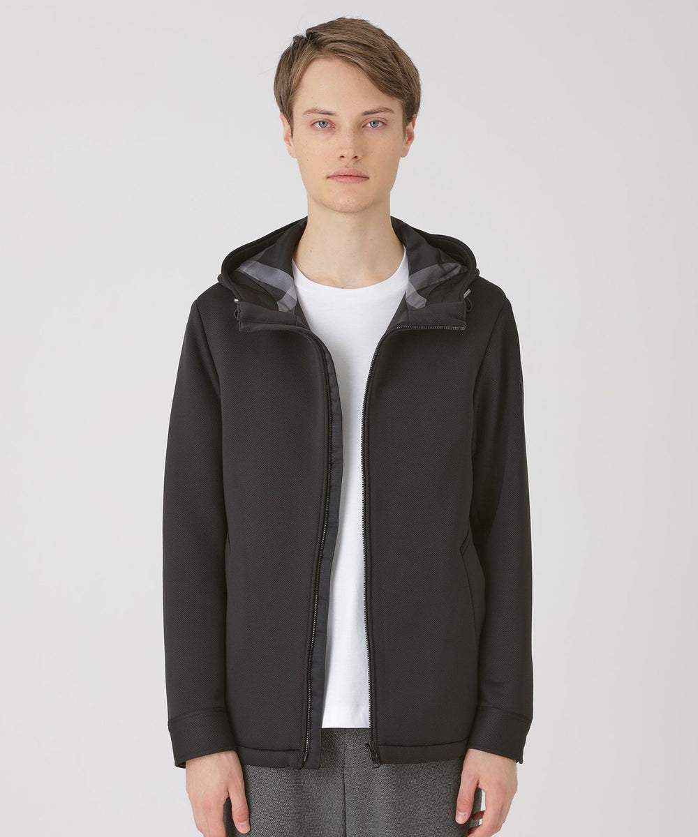 一部店舗限定】オックスダンボールニットパーカー（ブルゾン）｜BLACK