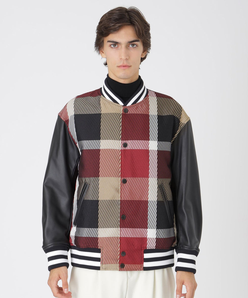 未使用級✨クレストブリッジ アンコンジャケット シアサッカー地 総柄チェック L 10th ANNIVERSARY】クレストブリッジチェックアワードジャケット