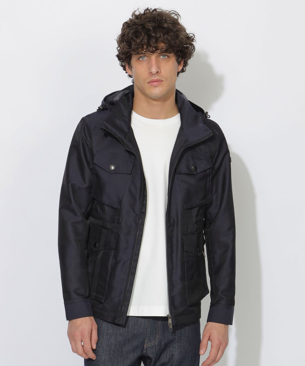 美品 ブラックレーベル クレストブリッジ シャドーチェックマリンパーカー 異素材 BLACK LABEL CRESTBRIDGE（ブラックレーベル・クレストブリッジ）の