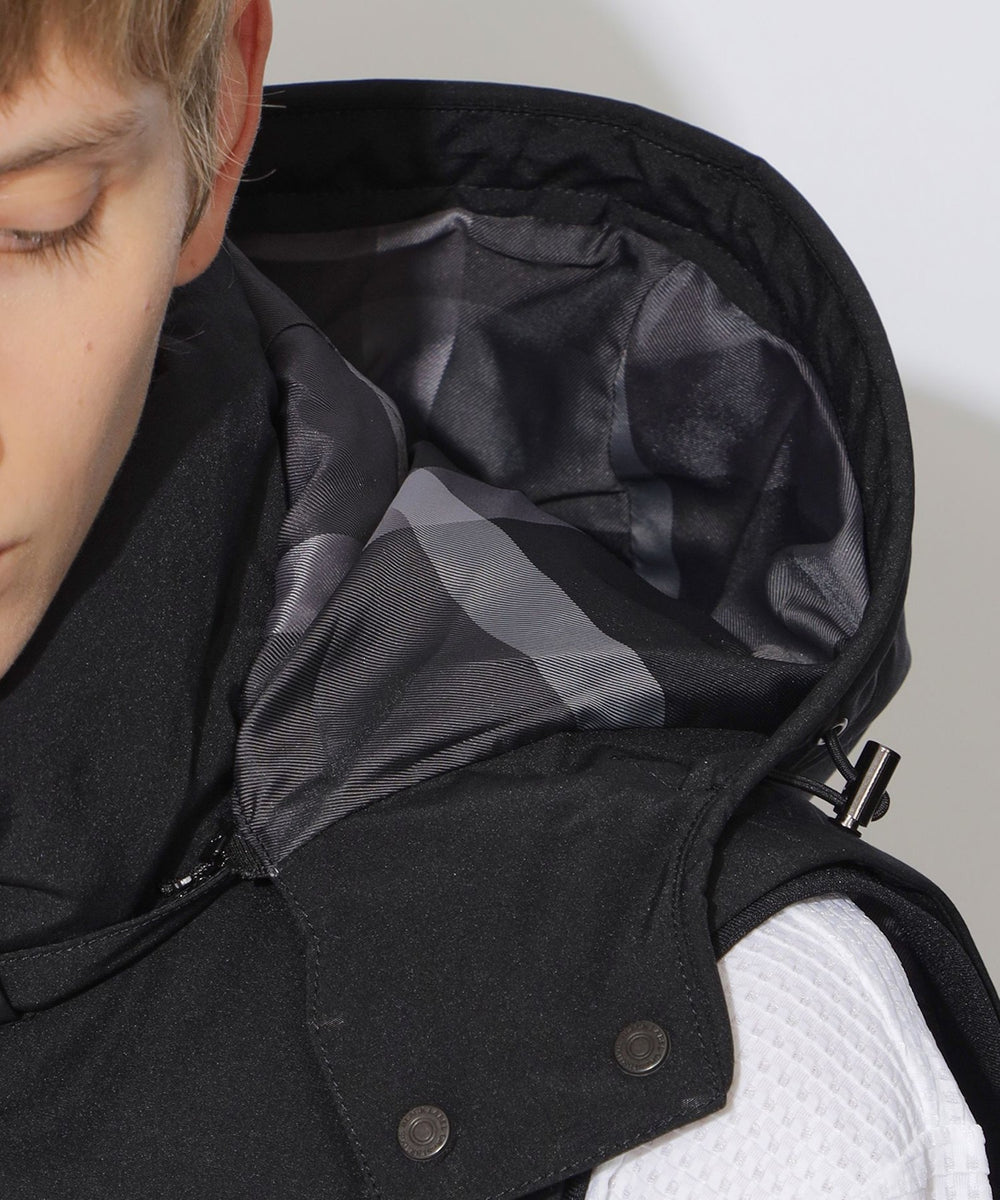 WEB限定】シャドーチェックダウンベスト（ブルゾン）｜BLACK LABEL