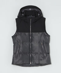 ブラック ダウンベスト ロゴパッチ付き WEB限定】シャドーチェックダウンベスト（ブルゾン）｜BLACK LABEL