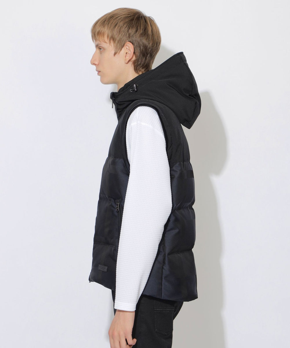 早い者勝ち！  ブラック ダウンベスト　タグ付き WEB限定】シャドーチェックダウンベスト（ブルゾン）｜BLACK LABEL