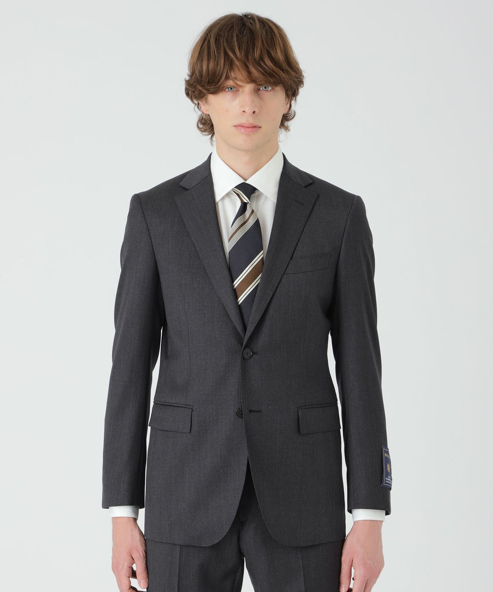 ブラックレーベルクレストブリッジ ダークグレー スリーピーススーツ 36R MIYUKI TOPグレーシャドーグレンチェックスリーピーススーツ（スーツ