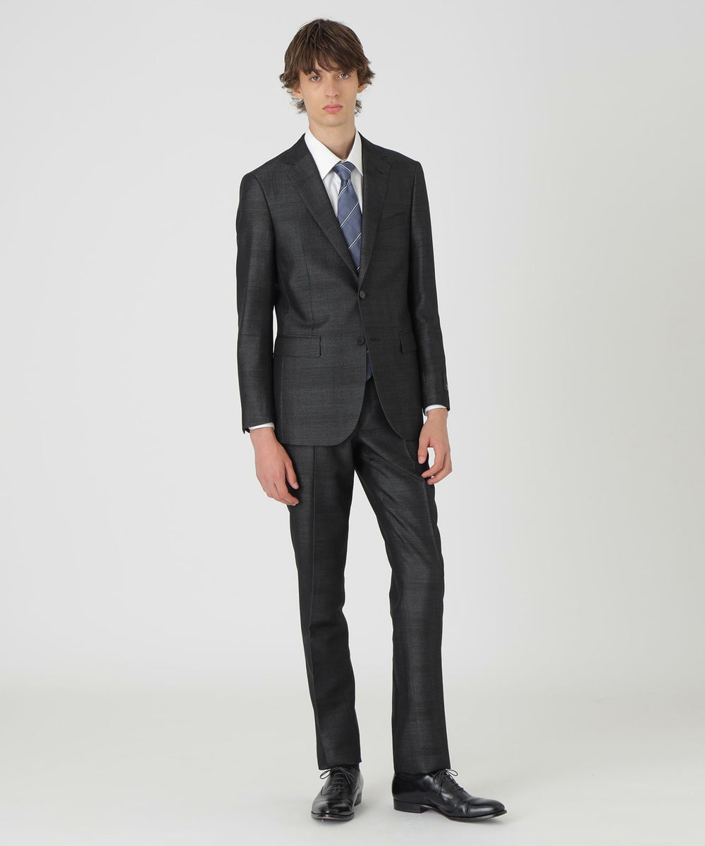 【美品】ブラックレーベルクレストブリッジ スーツ REDA チェック 3P 紺 BLUE LABEL / BLACK LABEL CRESTBRIDGE / ブルーレーベル