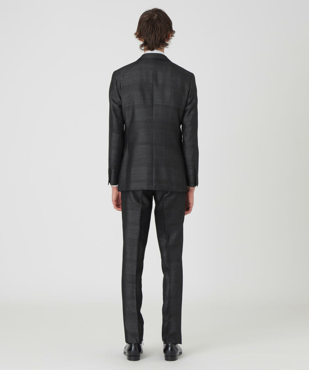 MIYUKIベンバックシャドークレストブリッジチェック（スーツ）｜BLACK