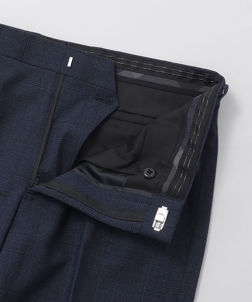 ✨良品✨ブラックレーベル　3ピーススーツ　ローバック　チェック　ネイビー　36R ネイビーソリッドスーツ（スーツ）｜BLACK LABEL CRESTBRIDGE