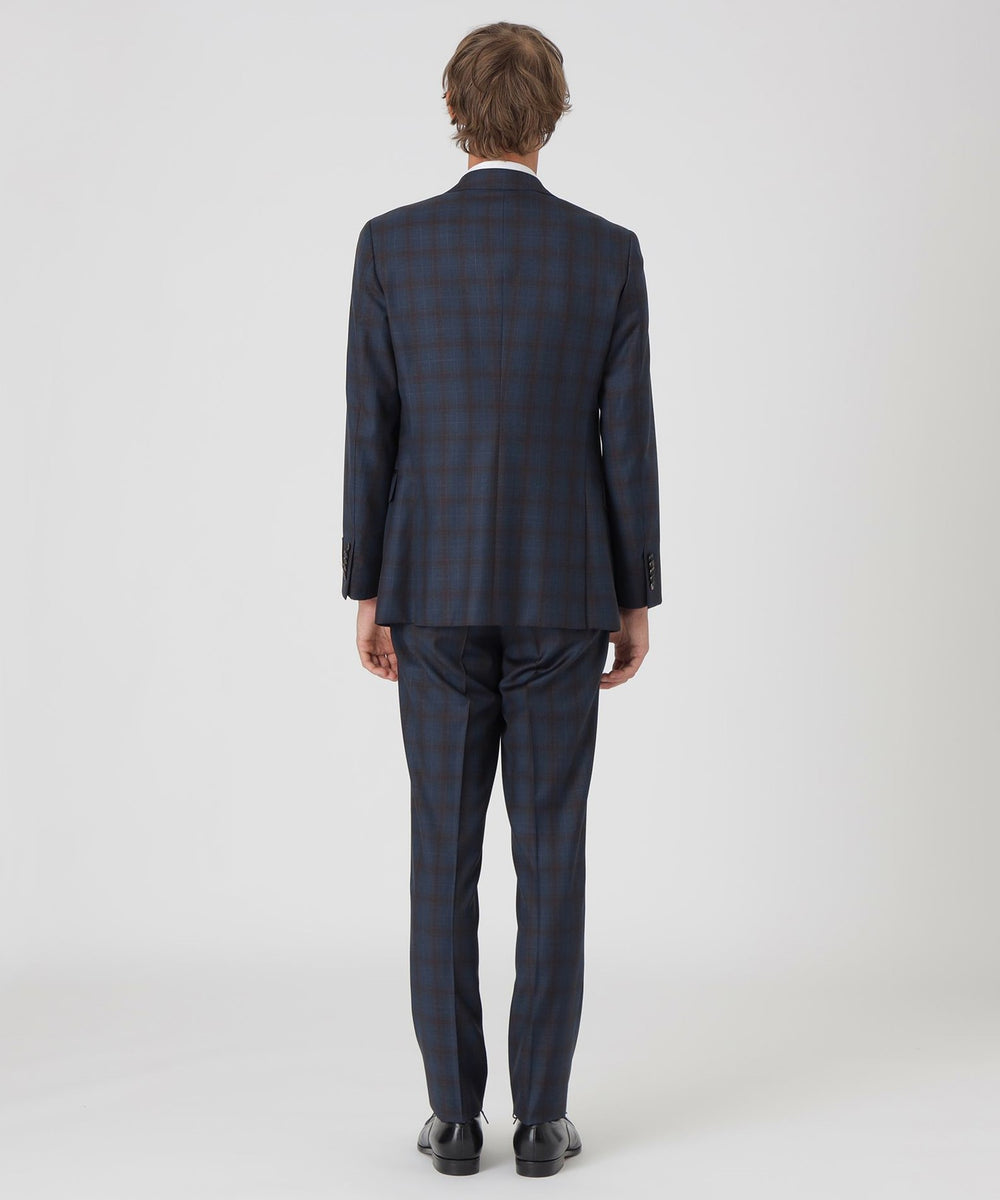 【TALLIA DI DELFINO】オーダー スリーピーススーツ FRATELLI TALLIA DI DELFINO PREMIUM WOOL ネイビーツイル