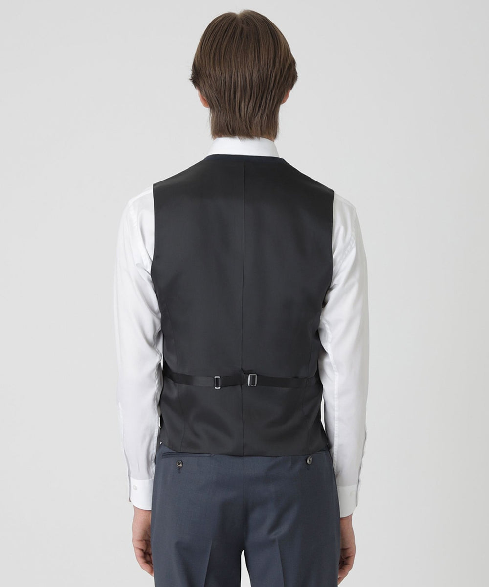 一部店舗限定】Zegna TRAVELLER ネイビーピンヘッドスリーピーススーツ