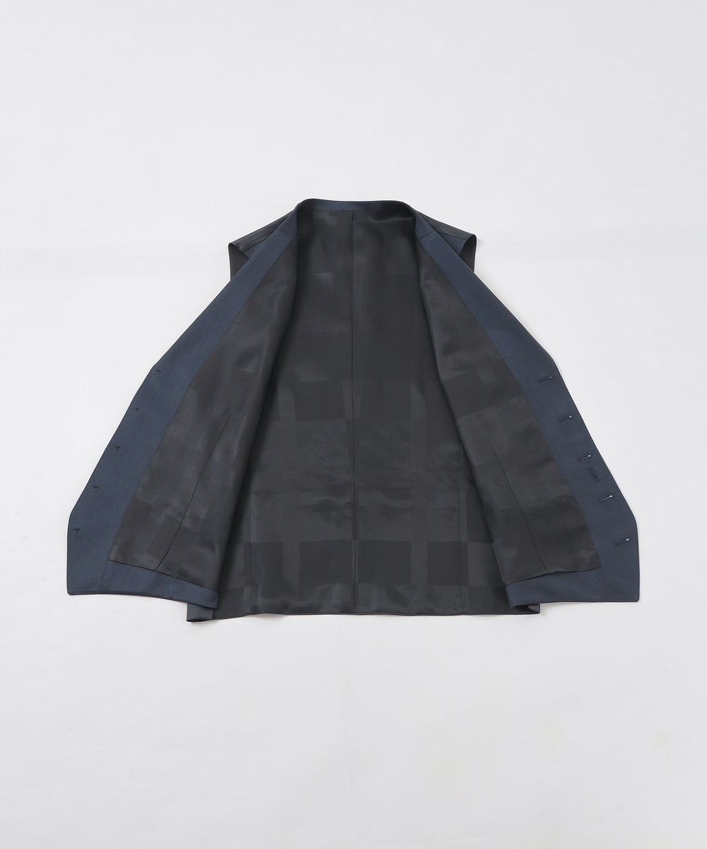 一部店舗限定】Zegna TRAVELLER ネイビーピンヘッドスリーピーススーツ