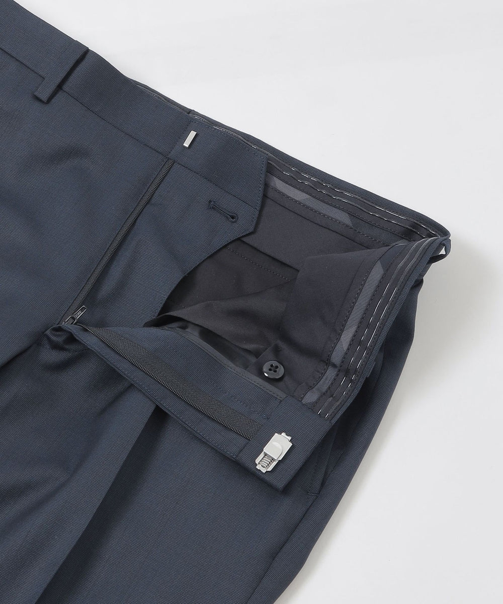 一部店舗限定】Zegna TRAVELLER ネイビーピンヘッドスリーピーススーツ