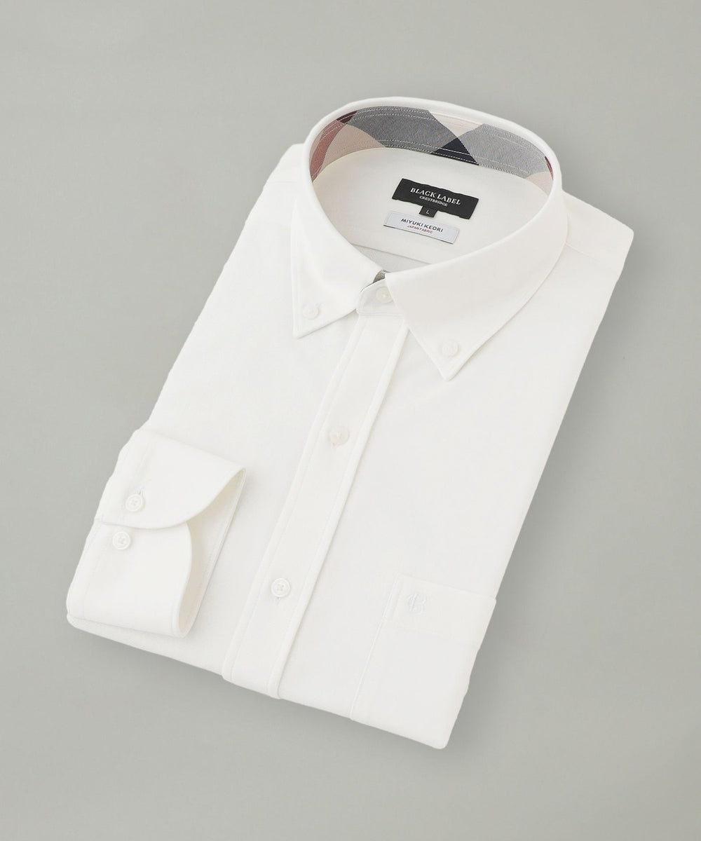 MIYUKIジャージヘリンボーンボタンダウンシャツ（ドレスシャツ  