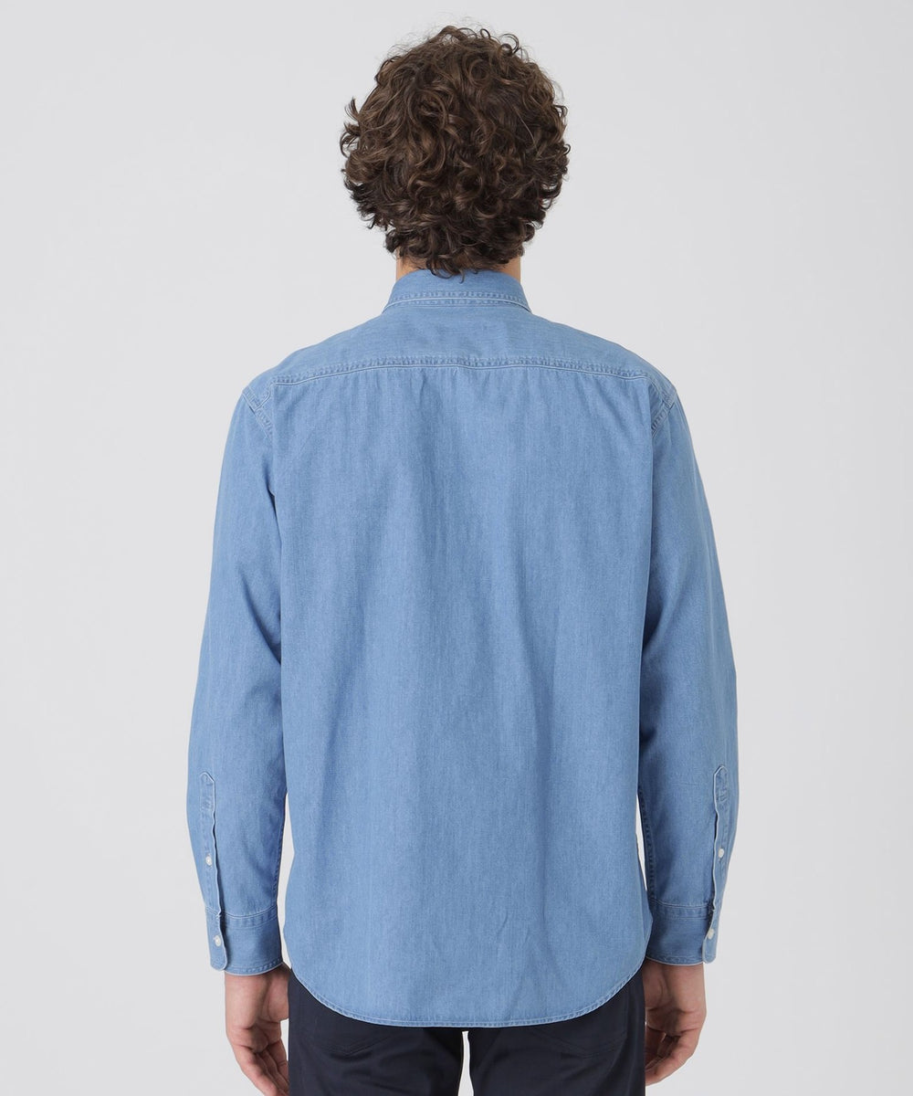 ガーメントウォッシュデニムシャツ（カジュアルシャツ）｜BLACK LABEL
