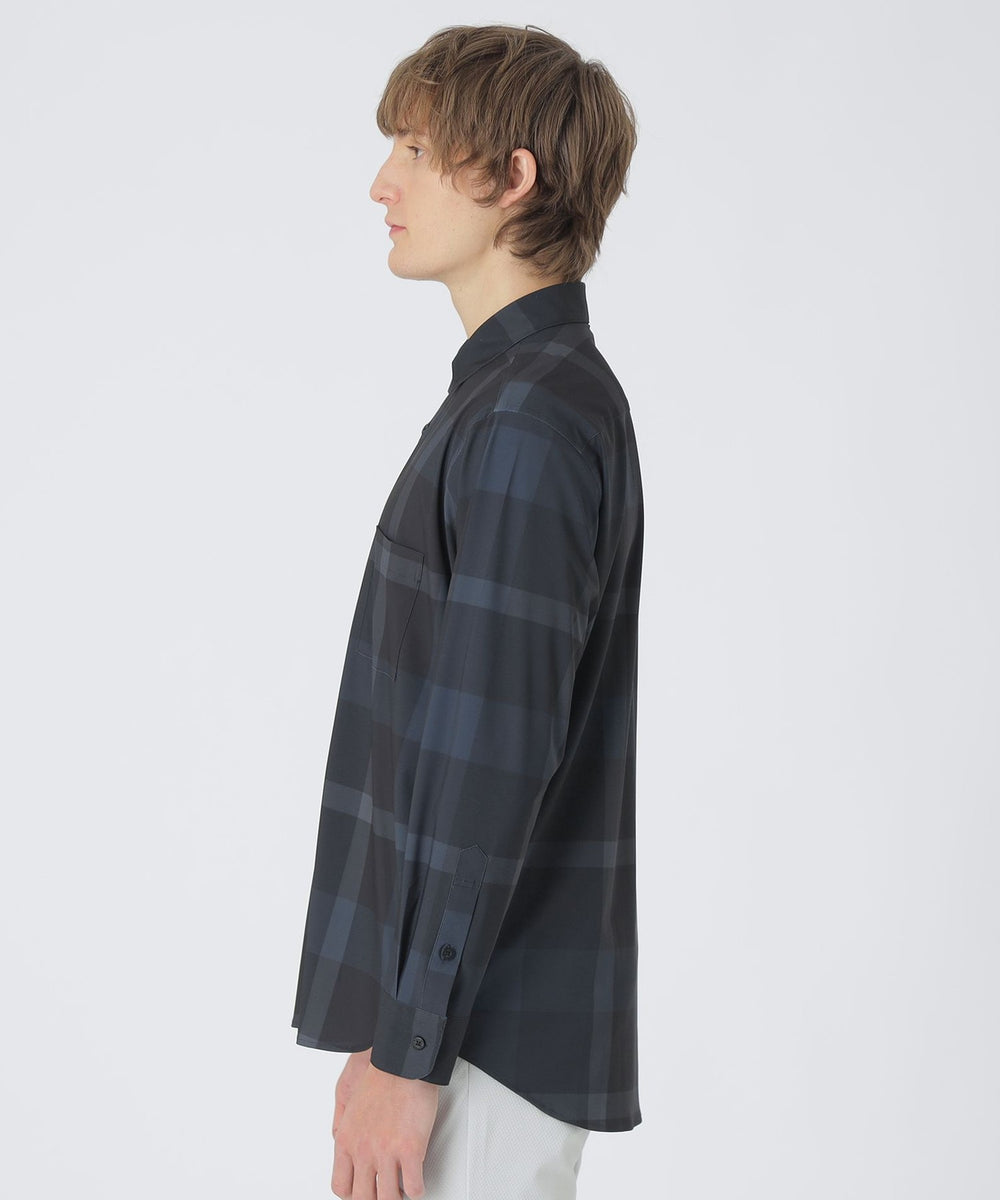 ブルーレーベル　半袖Tシャツ 黒 チェック柄 ブルーレーベルクレストブリッジ 半袖Tシャツ ブラック 38 チェック柄