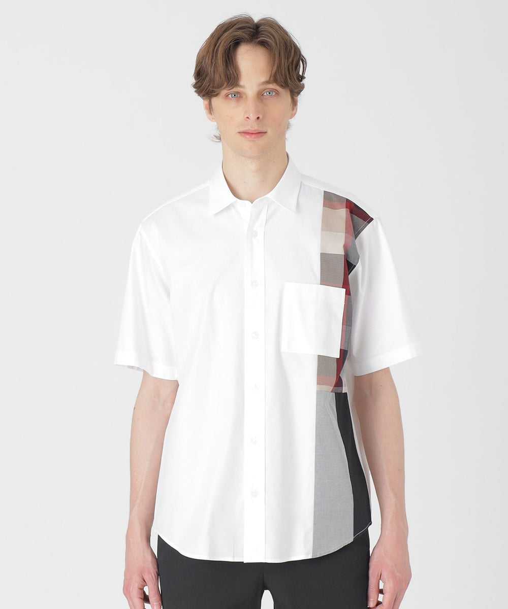 ブラックレーベルクレストブリッジ 24SS チェック パッチワーク ポロシャツ BLACK LABEL CRESTBRIDGE（ブラックレーベル・クレストブリッジ