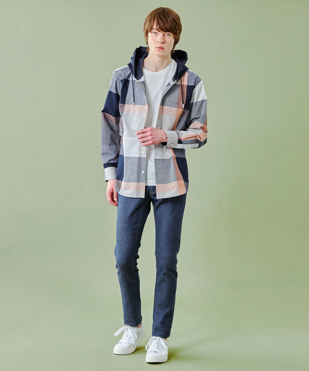 WEB限定】フードドッキングクレストブリッジチェックシャツ（WEB限定 