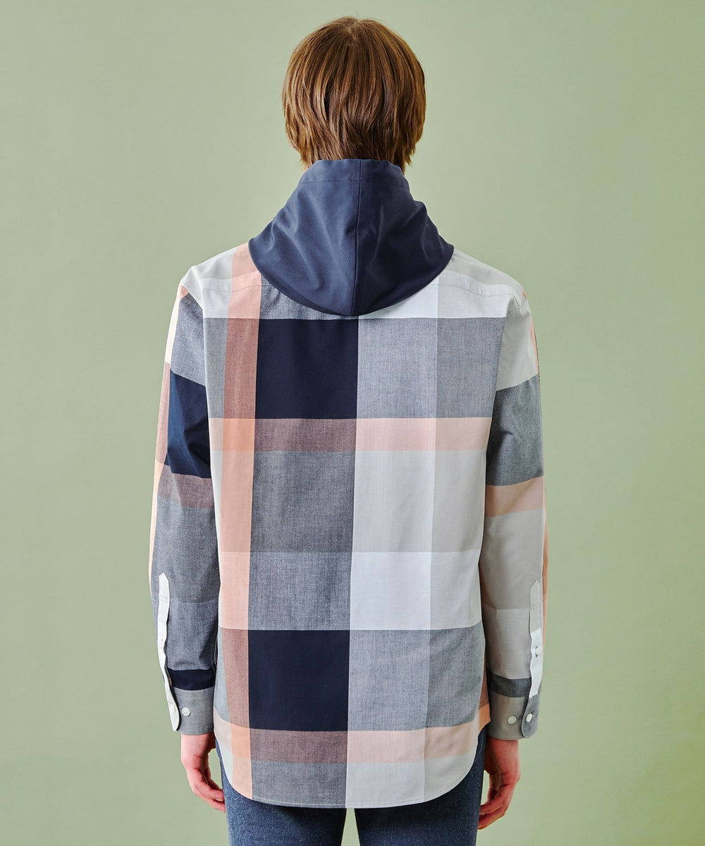 WEB限定】フードドッキングクレストブリッジチェックシャツ（WEB限定 