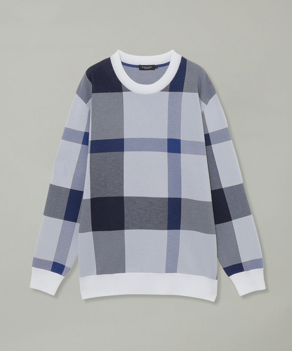 【新品・55%OFF】ブラックレーベルクレストブリッジ チェック柄 ニット パッチワーククレストブリッジチェックニット（ニットウェア）｜BLACK