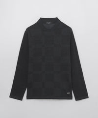 リネンミックスシャドーチェックニット（ニットウェア）｜BLACK LABEL