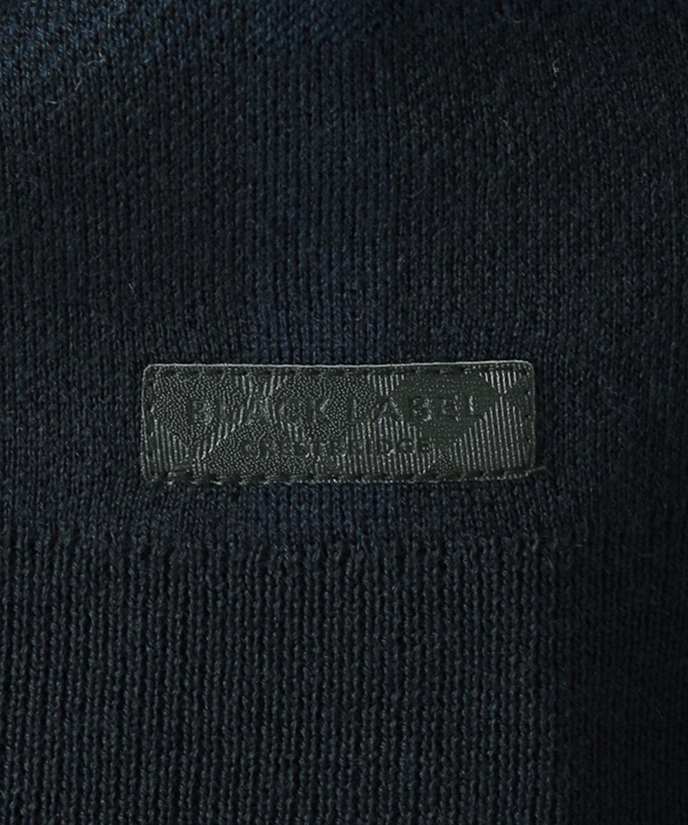 トーナルチェックスタンドネックニット(ニットウェア)|BLACK LABEL