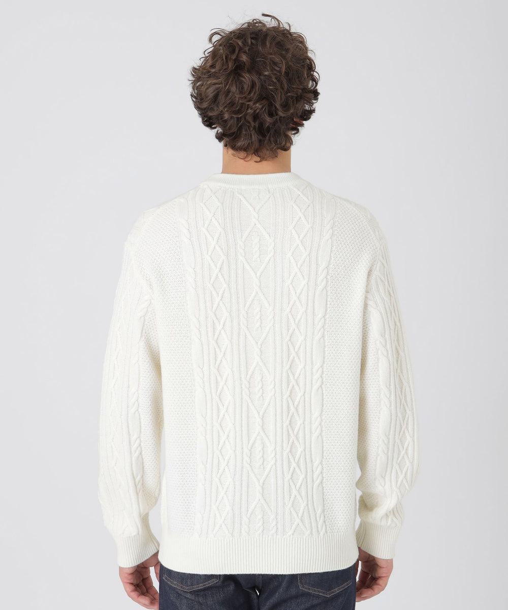 カシミヤミックスアランニット（ニットウェア）｜BLACK LABEL