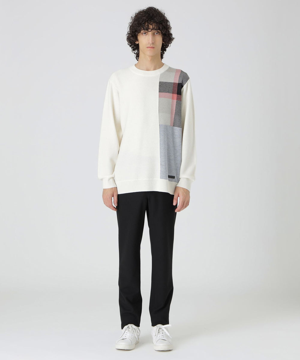 一部店舗限定】パッチワーククレストブリッジチェックニット（ニット