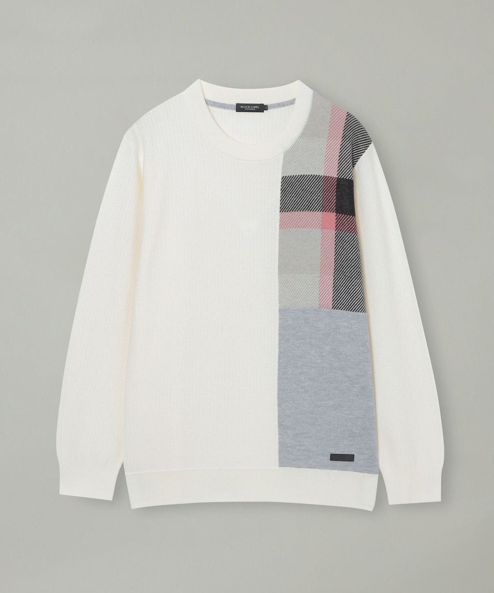 一部店舗限定】パッチワーククレストブリッジチェックニット（ニット