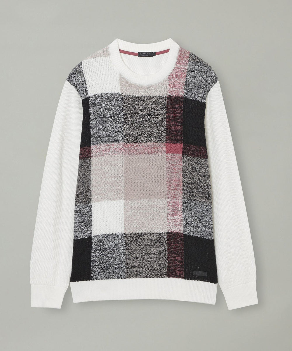 限定 定価3.3万 BLACK LABEL クレストブリッジ ニット ガーズマンクレストブリッジチェックニット（ニットウェア）｜BLACK