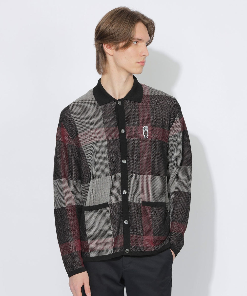 新品 BLACK LABEL CRESTBRIDGE カーディガン L グレー BLACK LABEL CRESTBRIDGE（ブラックレーベル・クレストブリッジ）の