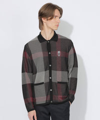 WEB限定】クレストブリッジチェックメッシュニットカーディガン（WEB