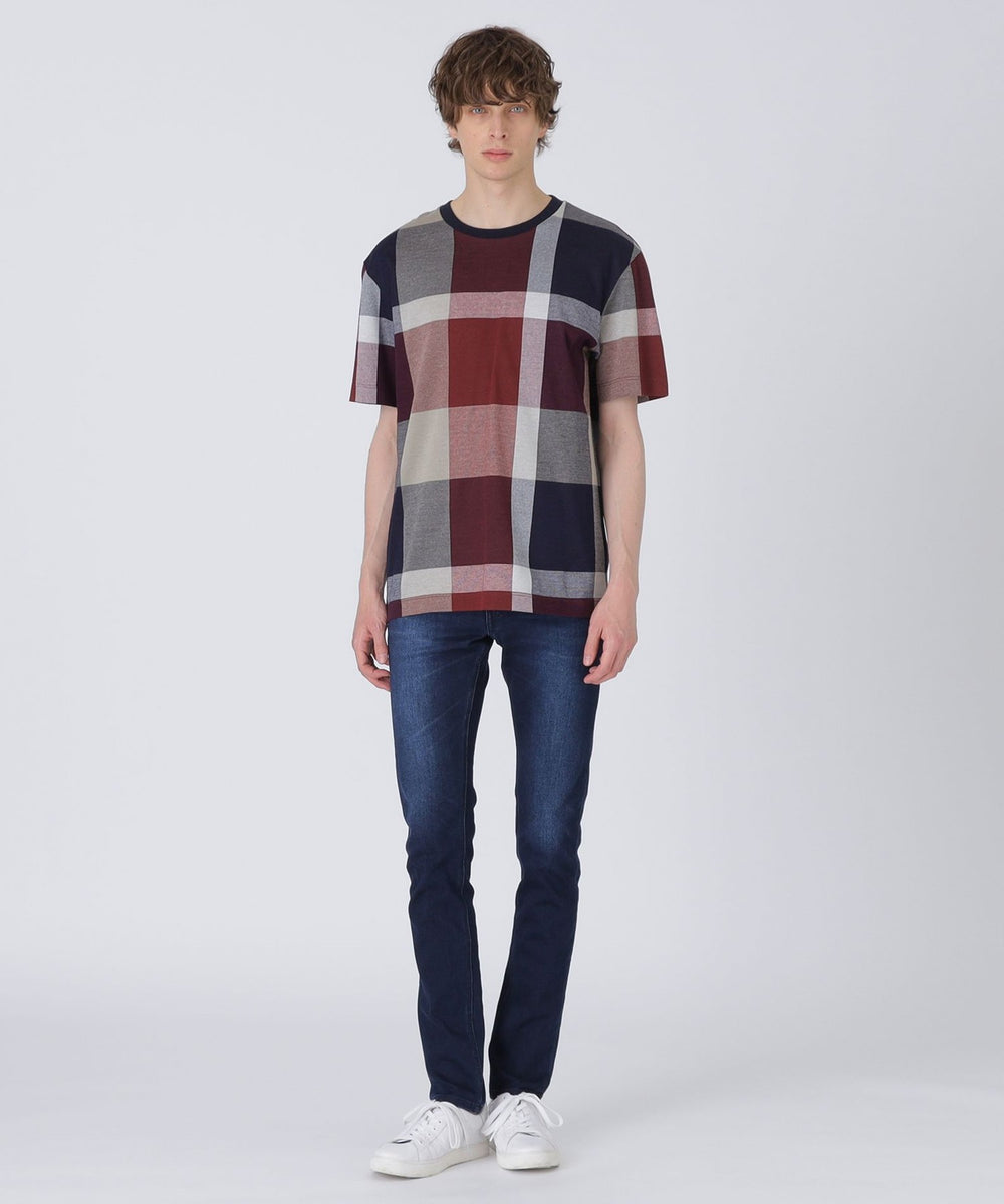 クレストブリッジチェックジャカードTシャツ-