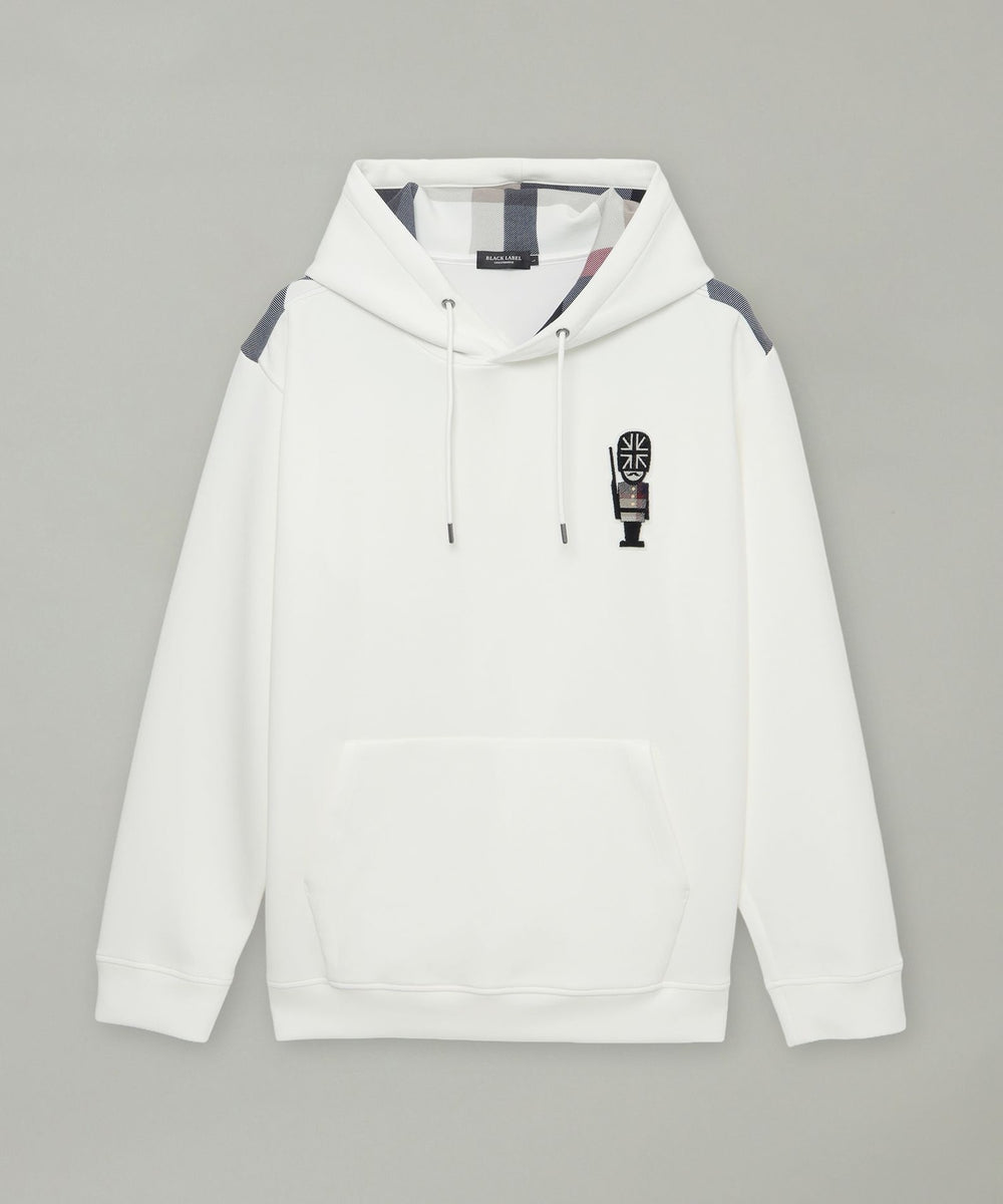 ヨークチェックガーズマンワッペンフーディー（カットソー）｜BLACK