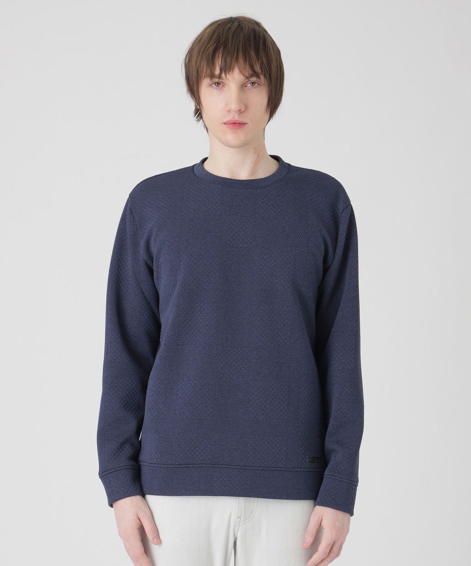 美品⭐︎BLUE LABEL CRESTBRIDGE スウェット デニムライクブリスターチェックスウェットシャツ（カットソー
