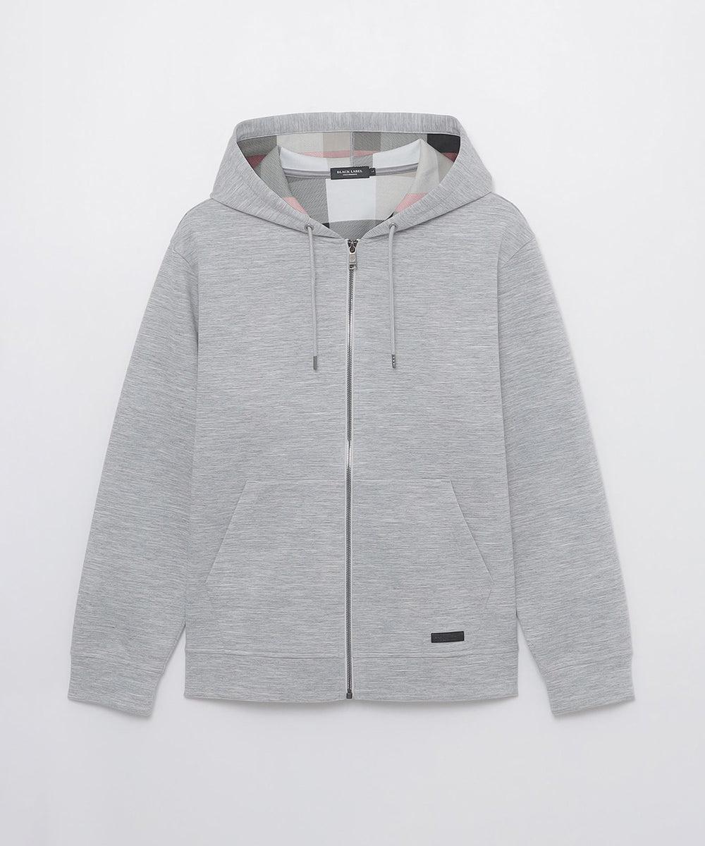 BLACK LABEL CRESTBRIDGEハイストレッチメランジパーカーLL メランジラミーバックチェックパーカー（カットソー）｜BLACK LABEL