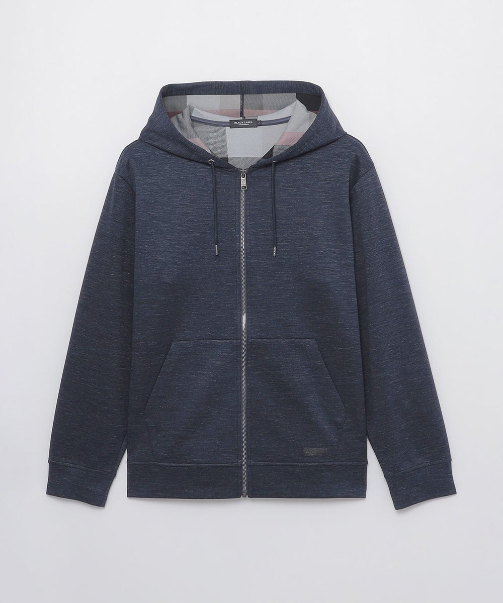 メランジラミーバックチェックパーカー（カットソー）｜BLACK LABEL