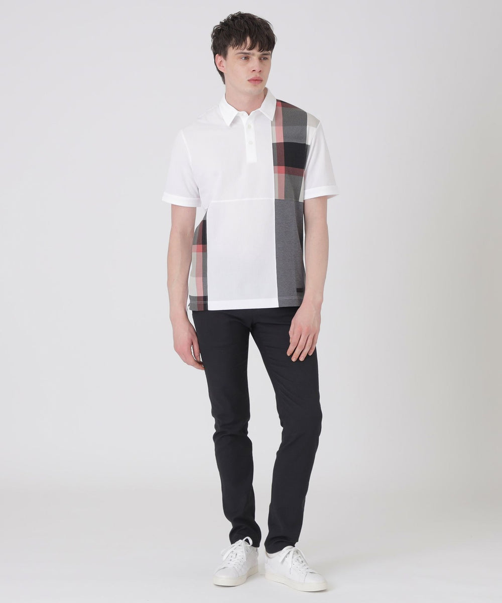 パッチワーックサッカーポロシャツ（カットソー）｜BLACK LABEL