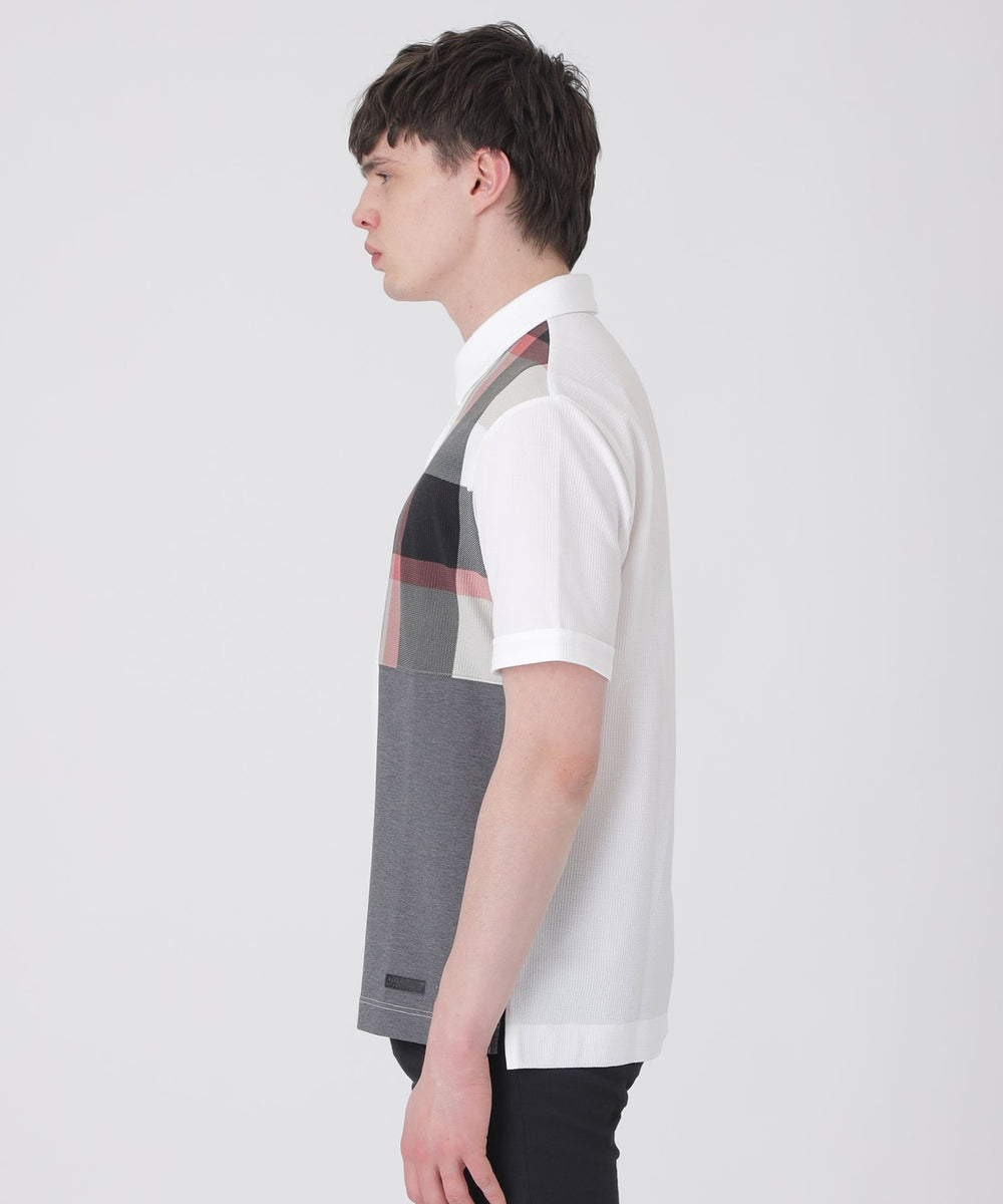 パッチワーックサッカーポロシャツ（カットソー）｜BLACK LABEL