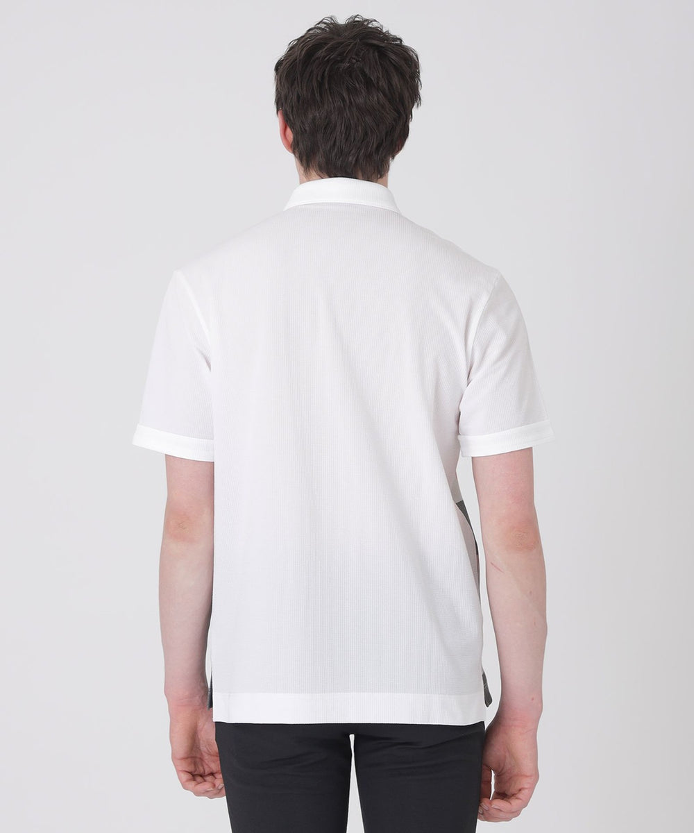 パッチワーックサッカーポロシャツ（カットソー）｜BLACK LABEL