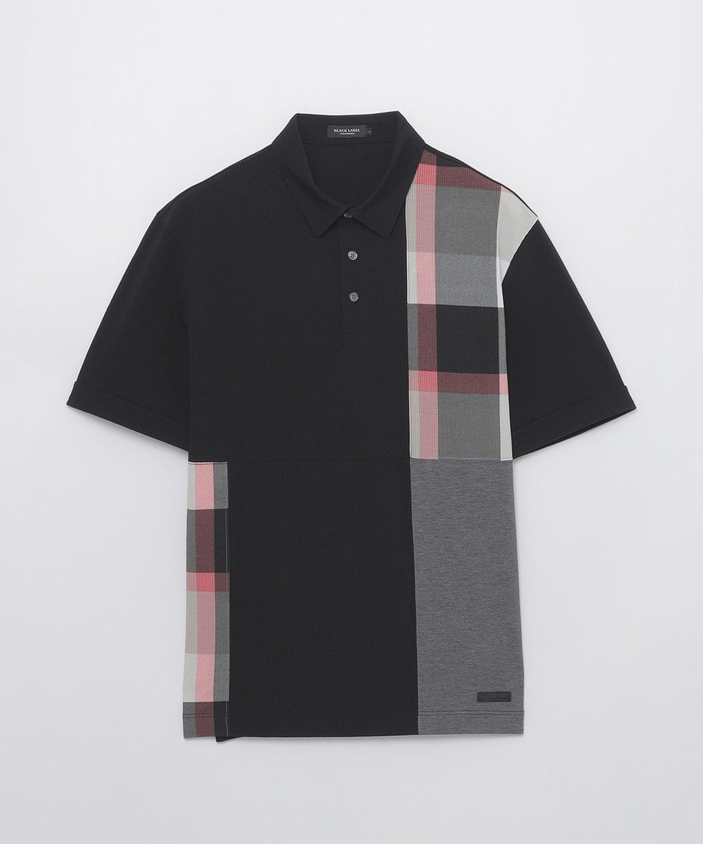 パッチワーックサッカーポロシャツ（カットソー）｜BLACK LABEL