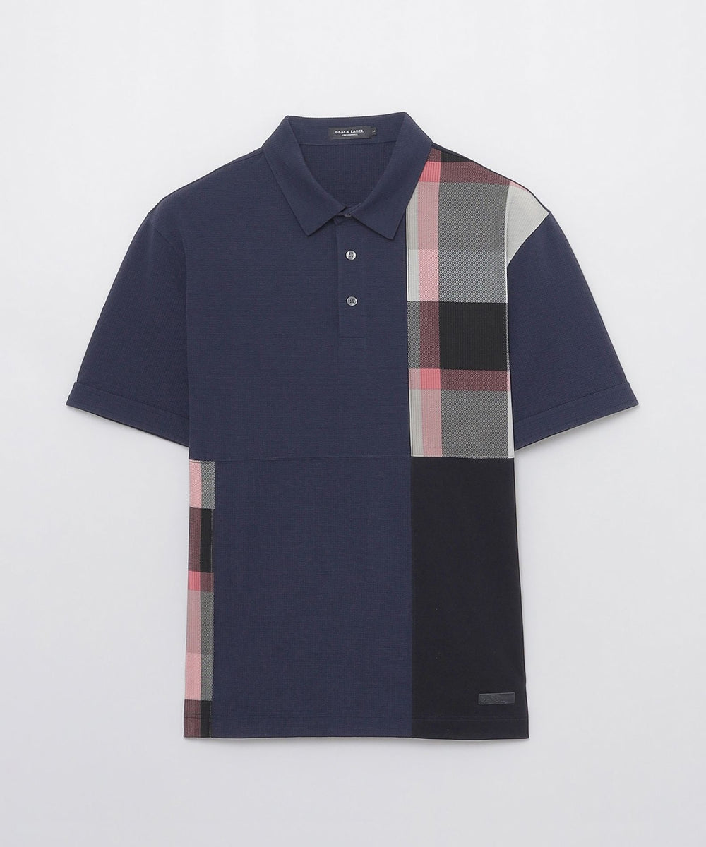 パッチワーックサッカーポロシャツ（カットソー）｜BLACK LABEL
