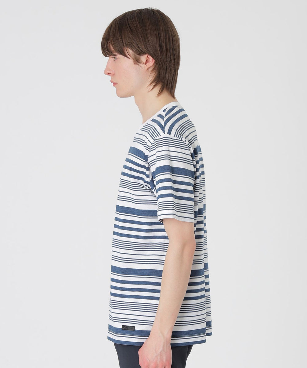 BLACK LABEL CRESTBRIDGE Tシャツ 長袖カットソー L マーセライズスペックボーダーTシャツ（カットソー）｜BLACK