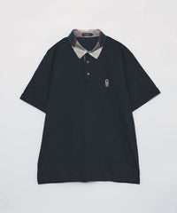 パーシャルチェックポロシャツ（カットソー）｜BLACK LABEL
