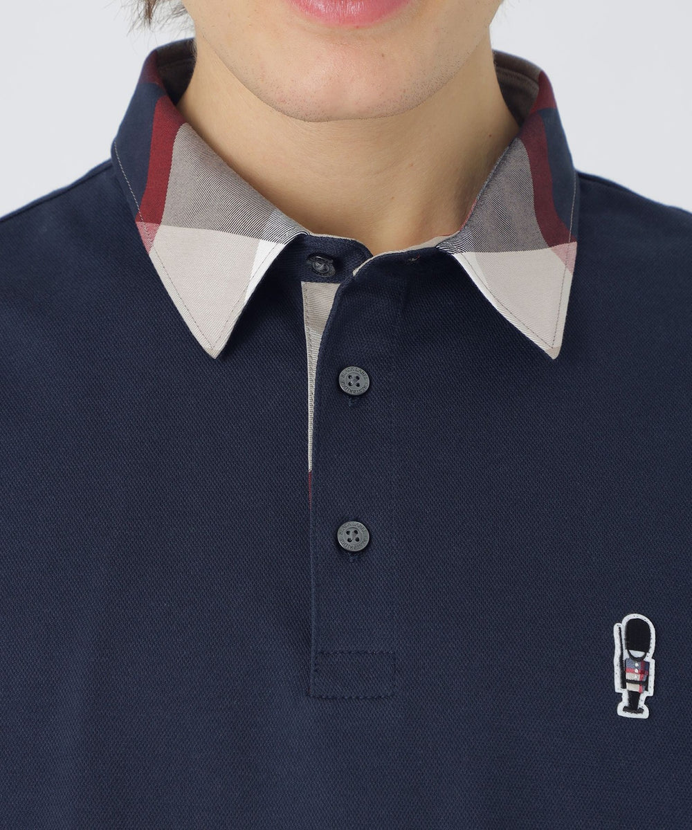 パーシャルチェックポロシャツ（カットソー）｜BLACK LABEL