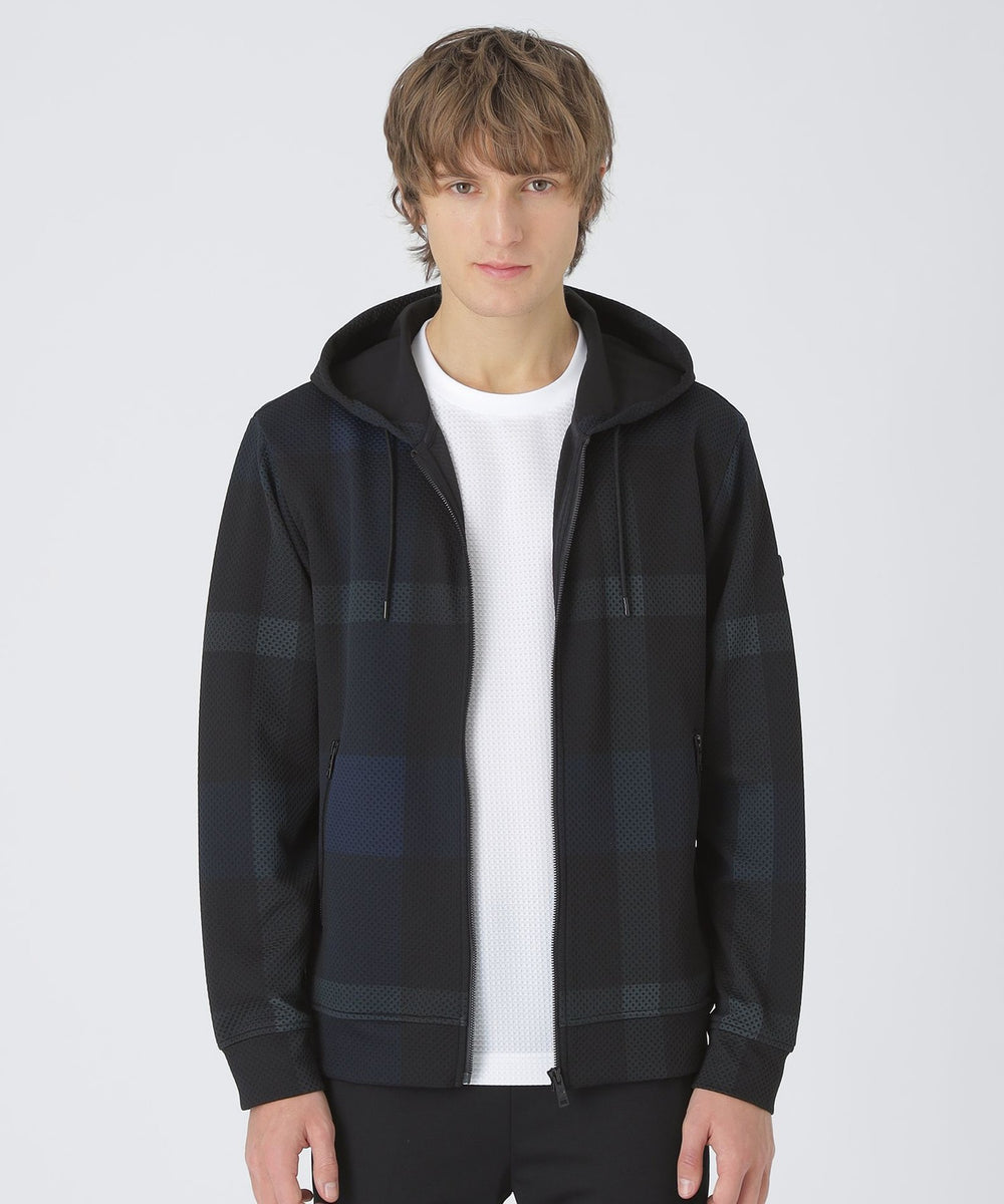 【BLACK lab.】ハニカムクレストブリッジチェックパーカー