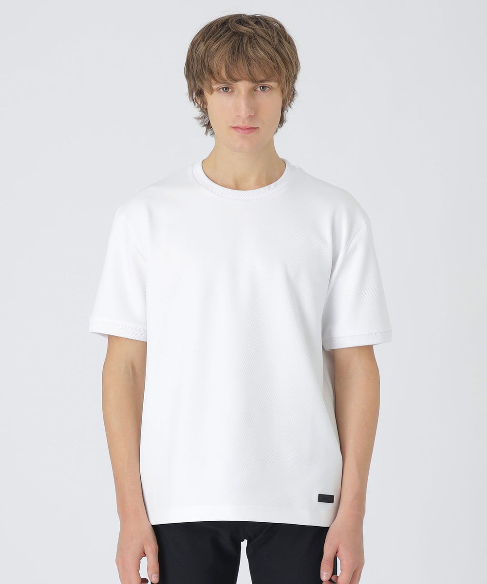 BLACK lab.】エンボスシャドーチェックTシャツ（カットソー）｜BLACK