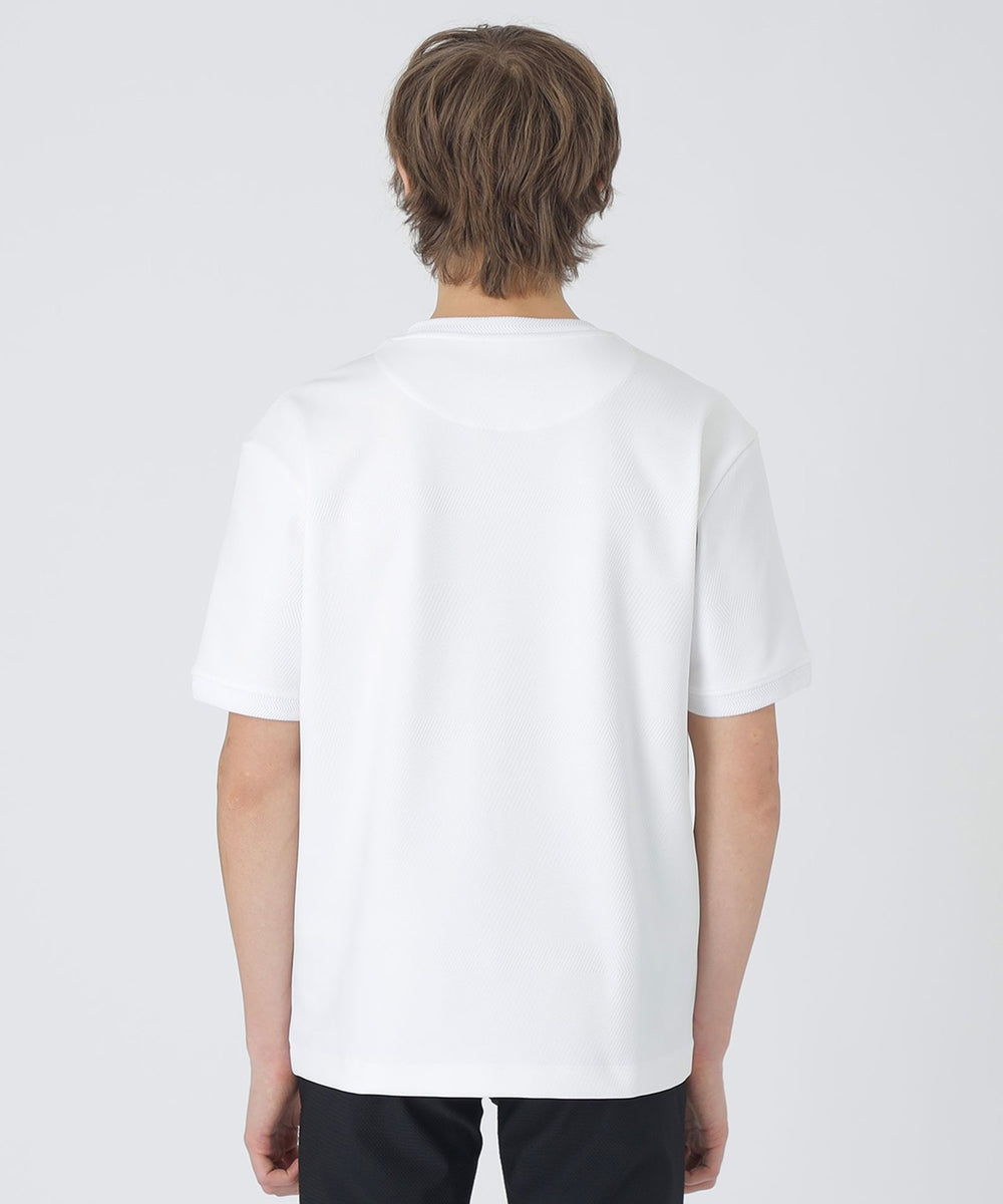 BLACK lab.】エンボスシャドーチェックTシャツ（カットソー）｜BLACK