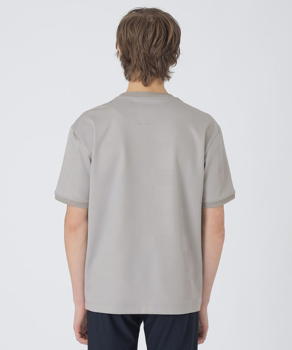 BLACK lab.】エンボスシャドーチェックTシャツ（カットソー）｜BLACK