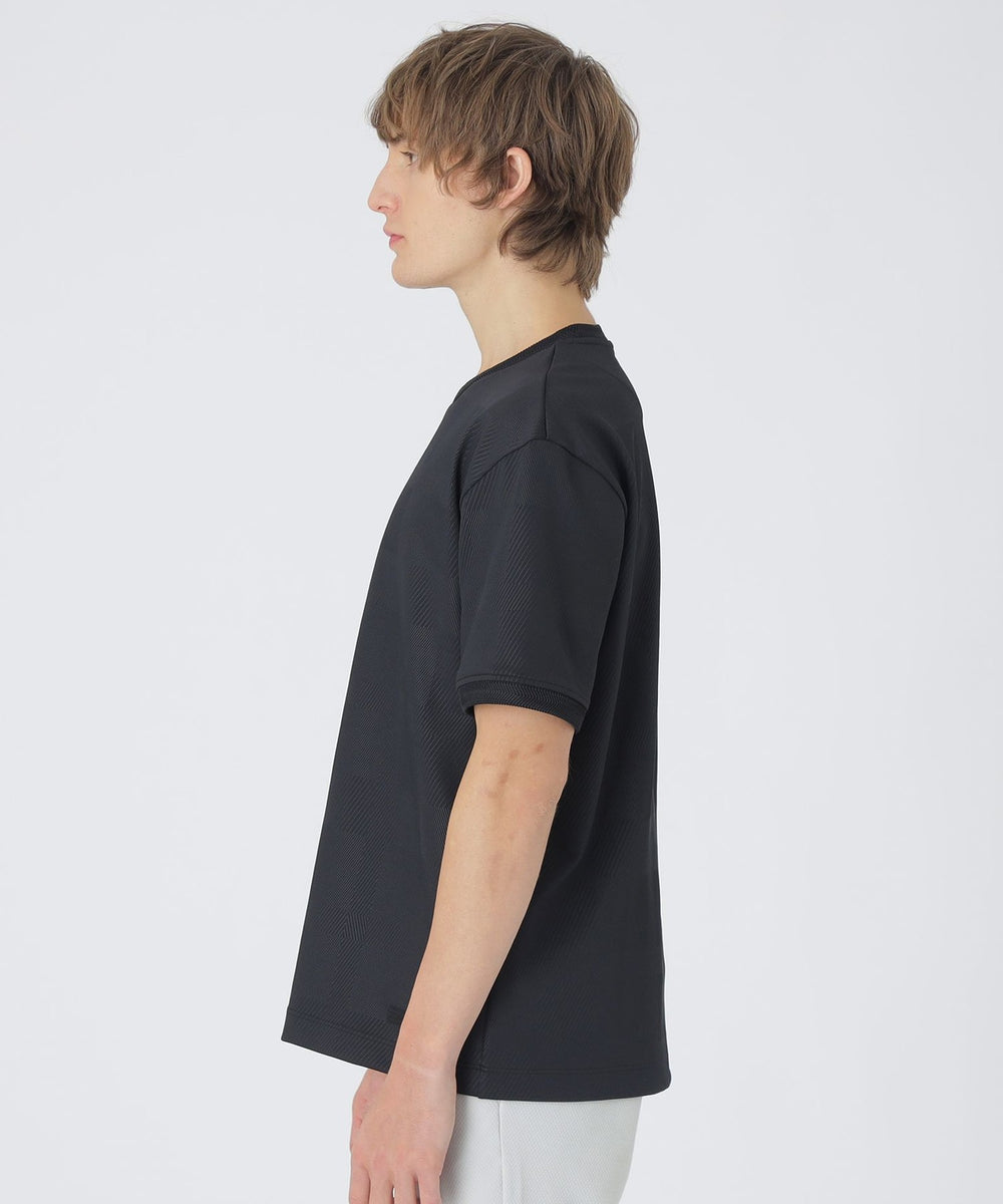 BLACK lab.】エンボスシャドーチェックTシャツ（カットソー）｜BLACK