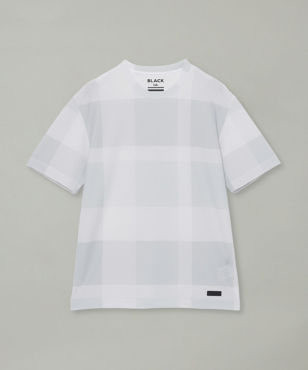 BLACK lab.】ブリーズメッシュクレストブリッジチェックTシャツ